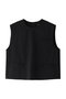 crew neck vest with pockets ベスト ミズイロインド/mizuiro ind black