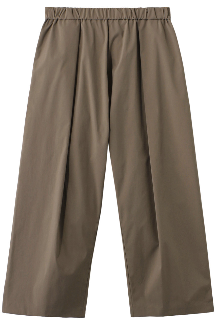 mizuiro ind high waist tuck wide PT パンツ (beige, 2) ミズイロインド ELLE SHOP