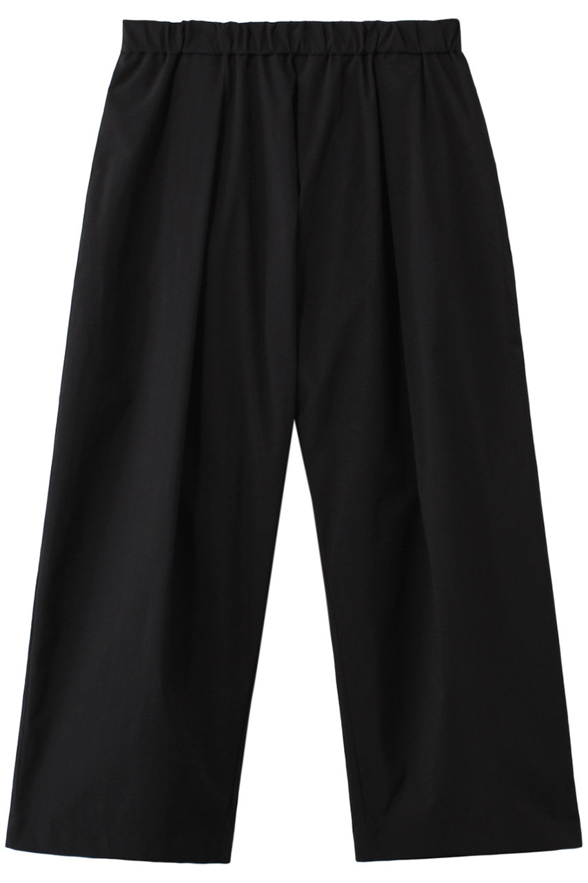 mizuiro ind high waist tuck wide PT パンツ (black, 2) ミズイロインド ELLE SHOP