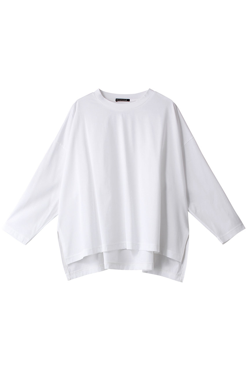 mizuiro ind hi-gauge c/neck wide PO プルオーバー (off white, F) ミズイロインド ELLE SHOP