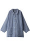 linen wide work shirt シャツ ミズイロインド/mizuiro ind blue