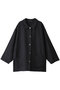 linen wide work shirt シャツ ミズイロインド/mizuiro ind black