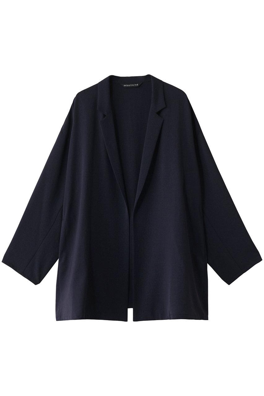 mizuiro ind tailored shirt JK ジャケット (navy, F) ミズイロインド ELLE SHOP mizuiro ind tailored shirt JK ジャケット (navy, F) ミズイロインド ELLE SHOP