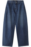 high waist wide damage denim デニム