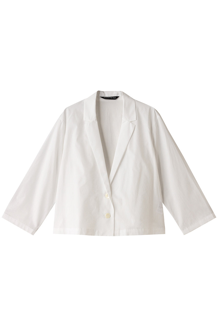 mizuiro ind tailored short shirt シャツ (off white, F) ミズイロインド ELLE SHOP mizuiro ind tailored short shirt シャツ (off white, F) ミズイロインド ELLE SHOP
