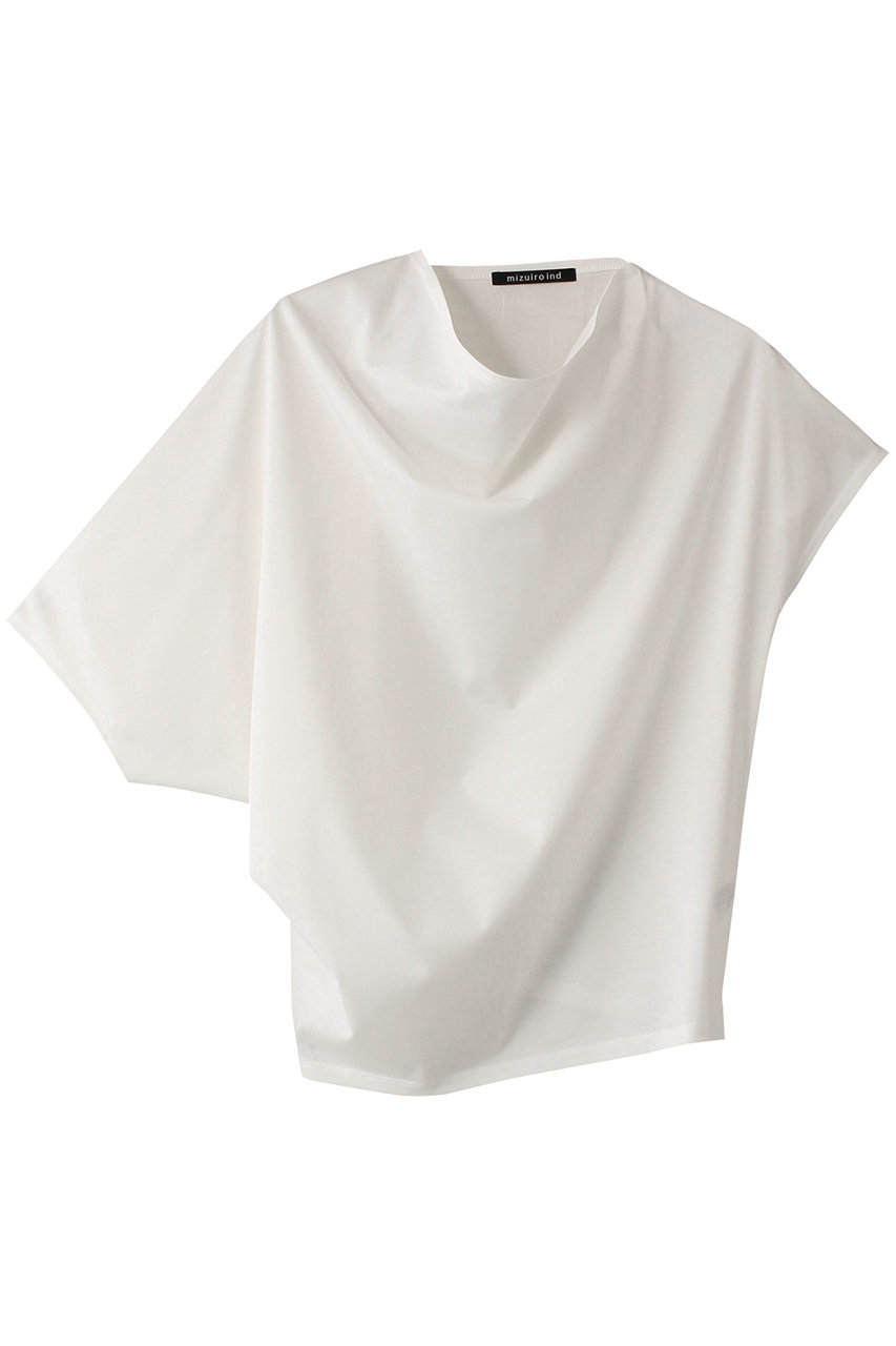 mizuiro ind asymmetry drape P/O プルオーバー (off white, F) ミズイロインド ELLE SHOP mizuiro ind asymmetry drape P/O プルオーバー (off white, F) ミズイロインド ELLE SHOP