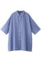 lace wide shirt tunic チュニック ミズイロインド/mizuiro ind l.blue