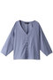 V neck shirt シャツ ミズイロインド/mizuiro ind l.blue
