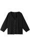 V neck shirt シャツ ミズイロインド/mizuiro ind black