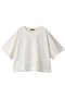 fleece wide T Tシャツ ミズイロインド/mizuiro ind off white