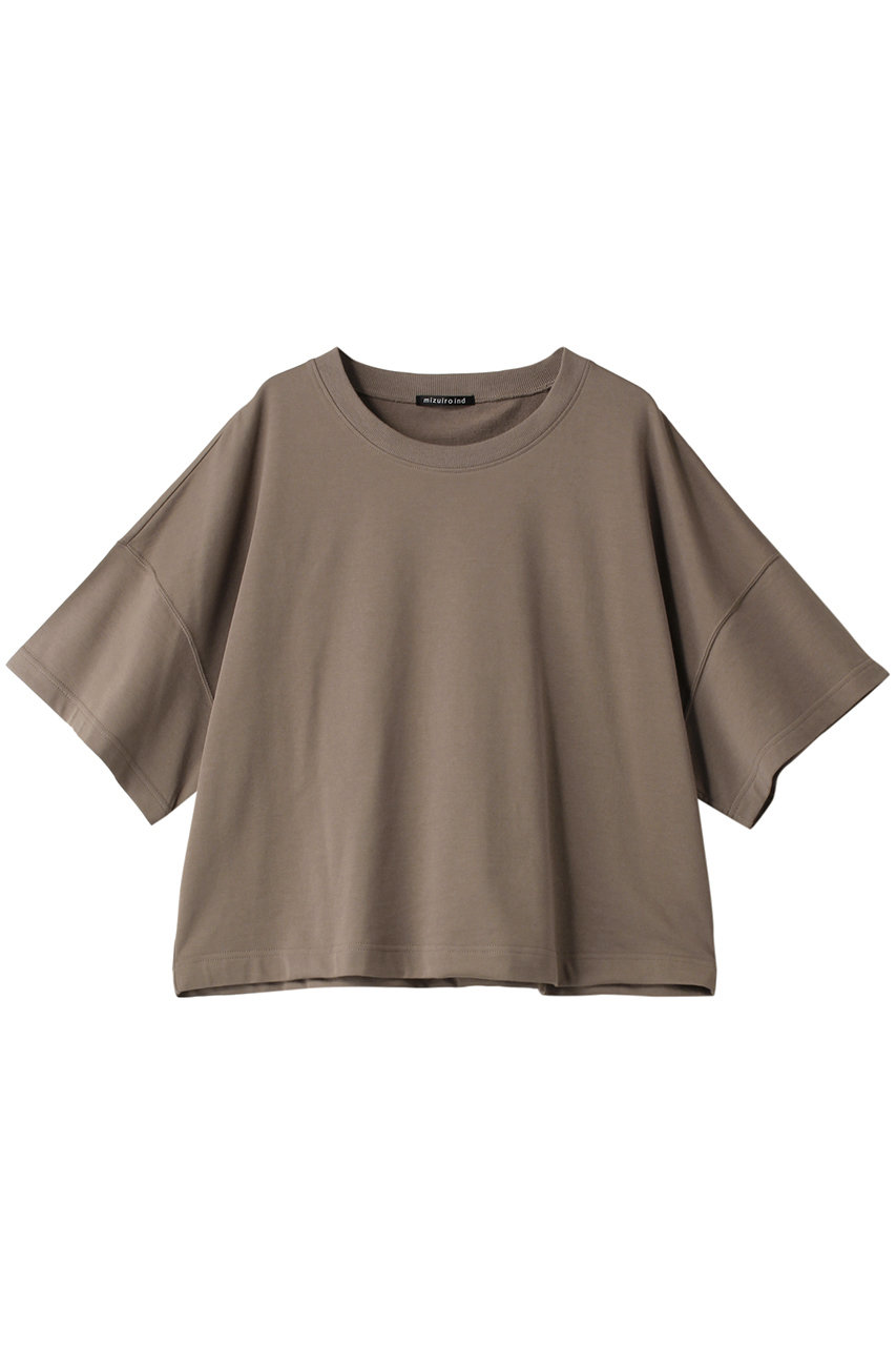 mizuiro ind fleece wide T Tシャツ (beige, F) ミズイロインド ELLE SHOP