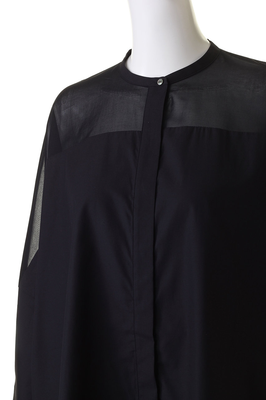 mizuiro ind(ミズイロインド)｜T/W stand collar shirt tunic