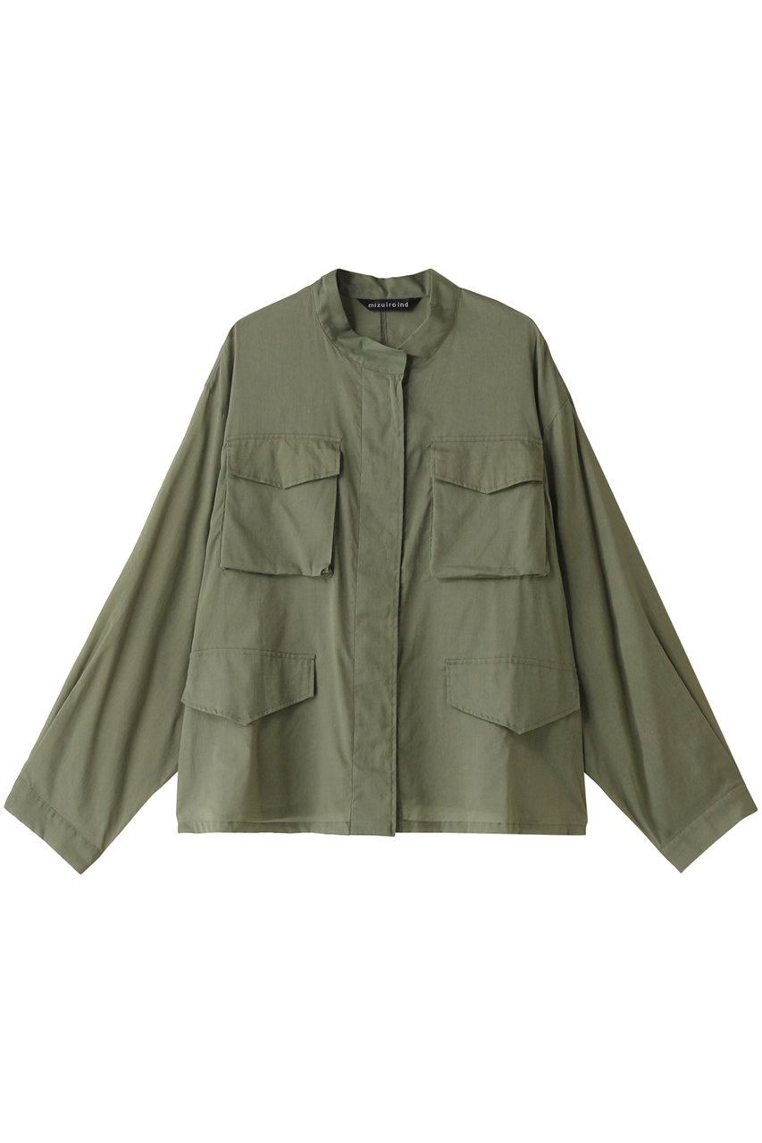 ミズイロインド/mizuiro indのsheer military shirt シャツ(khakiA/2-230062)