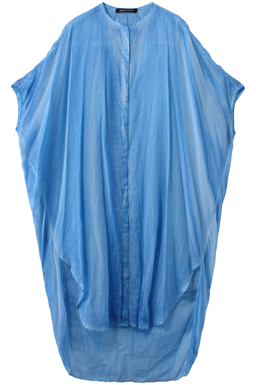 mizuiro ind pigmented die back gather OP ワンピース (blue, F) ミズイロインド ELLE SHOP mizuiro ind pigmented die back gather OP ワンピース (blue, F) ミズイロインド ELLE SHOP