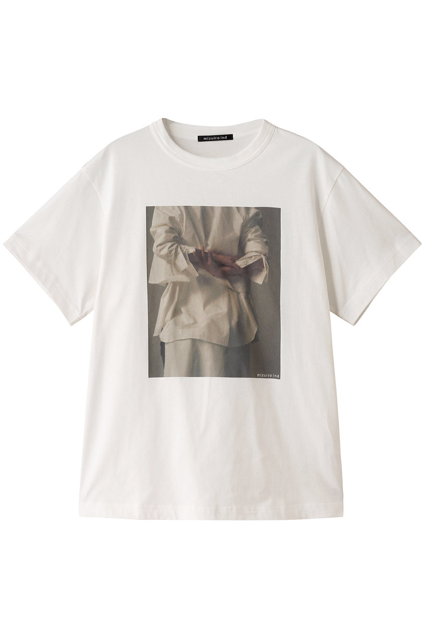 ミズイロインド/mizuiro indのprinted T-shirt Tシャツ(96/2-210055)