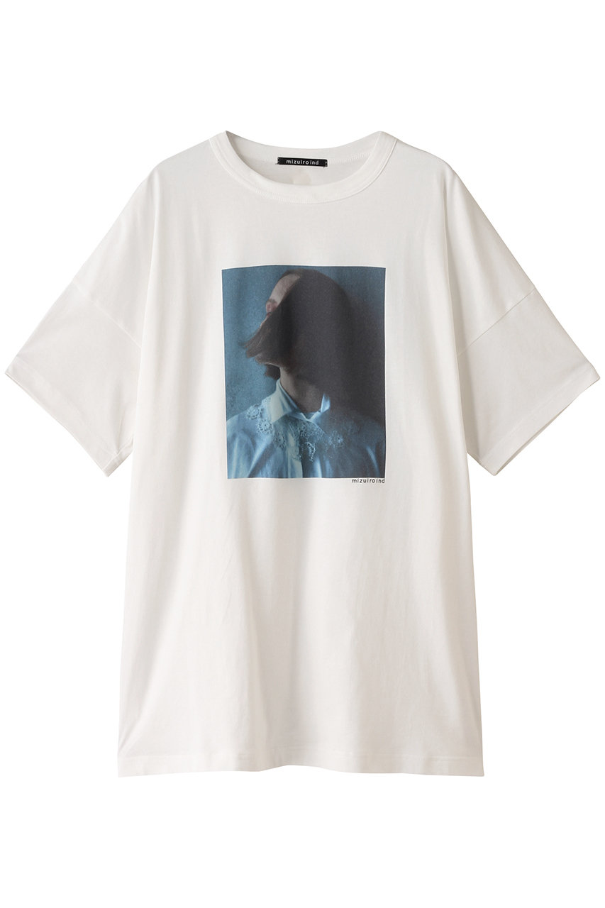 ミズイロインド/mizuiro indのprinted wide T-shirt Tシャツ(97/2-210056)