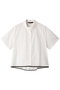 round collar bicolor hem line shirt シャツ ミズイロインド/mizuiro ind off white