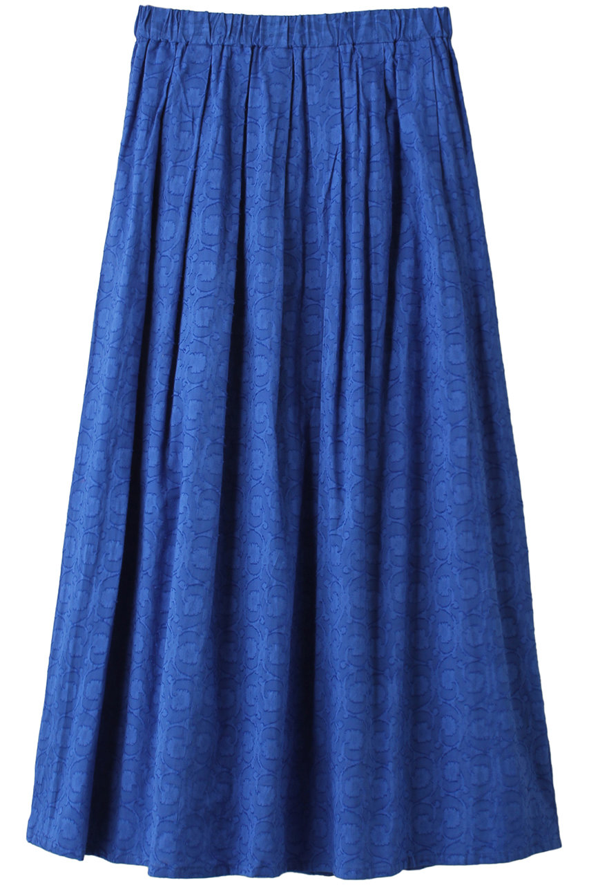 ミズイロインド/mizuiro indのjacquard tuck long SK スカート(blue/1-260031)