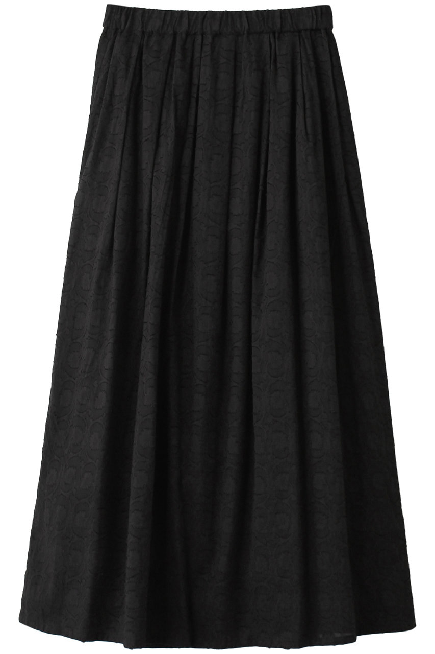 ミズイロインド/mizuiro indのjacquard tuck long SK スカート(black/1-260031)