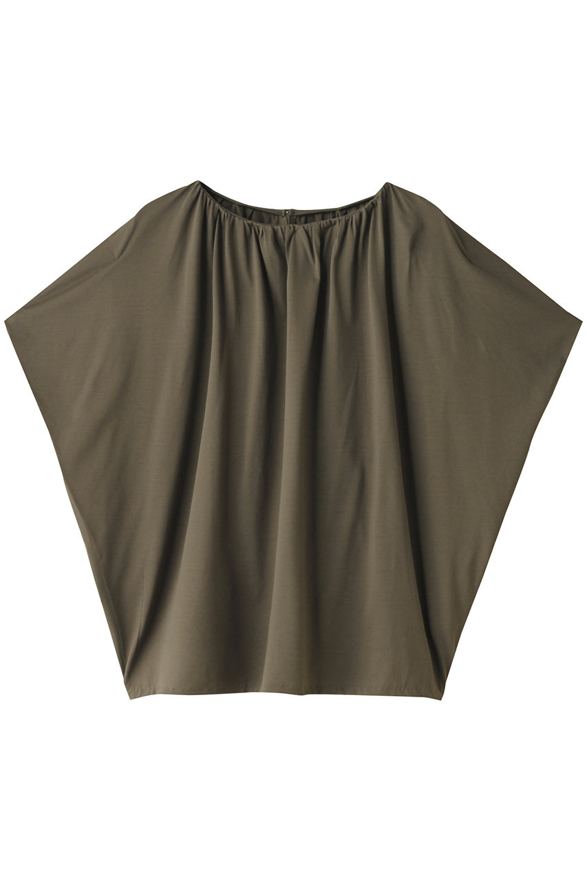 ミズイロインド/mizuiro indのneck gathered P/O プルオーバー(khaki/2-210060)