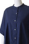 stand collar wide shirt シャツ ミズイロインド/mizuiro ind