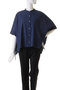 stand collar wide shirt シャツ ミズイロインド/mizuiro ind