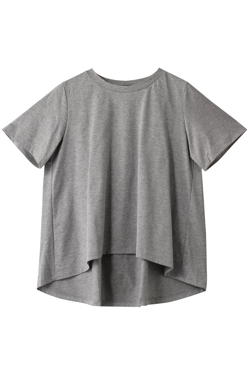 mizuiro ind crew neck flare T Tシャツ (gray, F) ミズイロインド ELLE SHOP