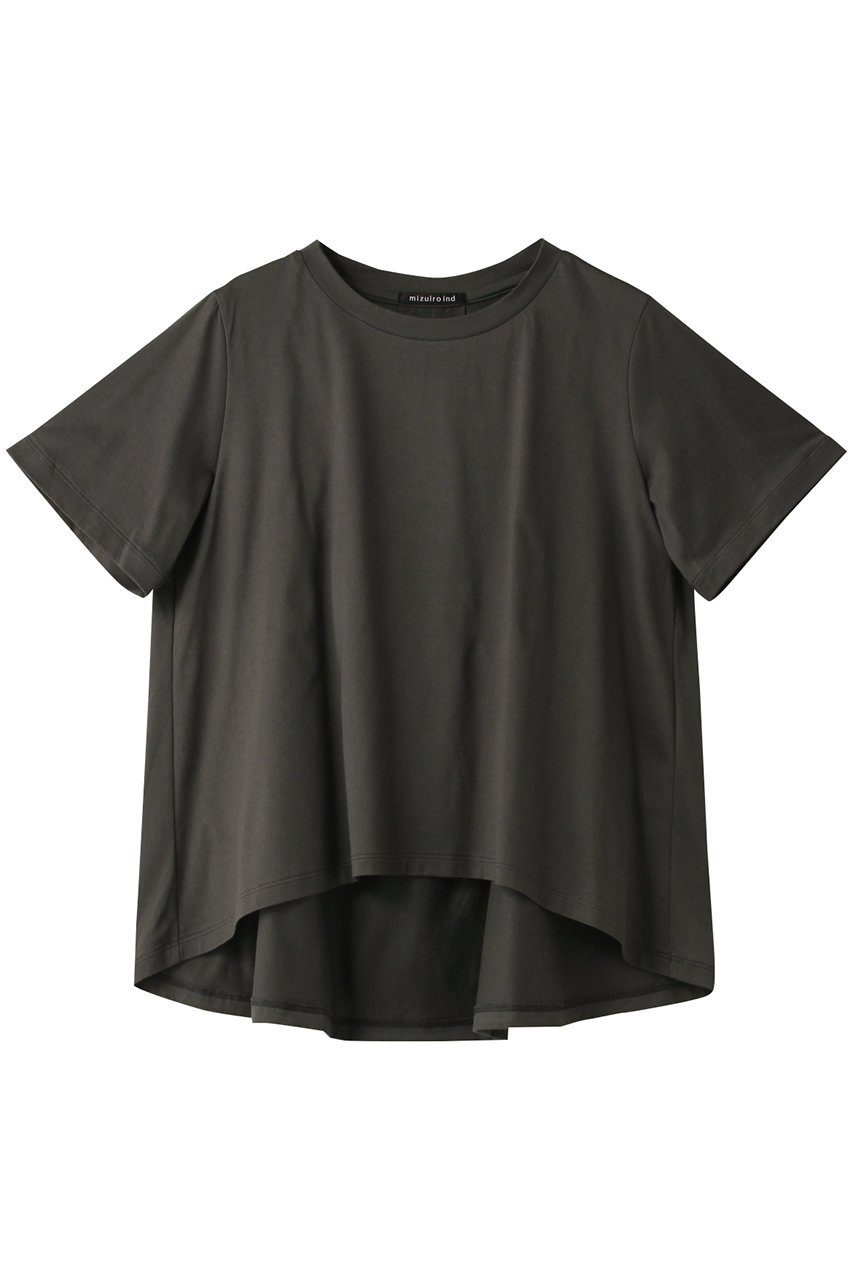 mizuiro ind crew neck flare T Tシャツ (c.gray, F) ミズイロインド ELLE SHOP
