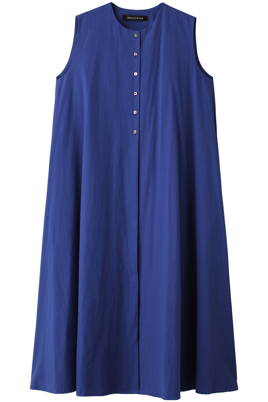 mizuiro ind crew neck flare jilet OP ワンピース (blue, F) ミズイロインド ELLE SHOP mizuiro ind crew neck flare jilet OP ワンピース (blue, F) ミズイロインド ELLE SHOP