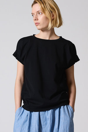 ミズイロインド/mizuiro indのfrill slv crew neck P/O プルオーバー(110100/110102)