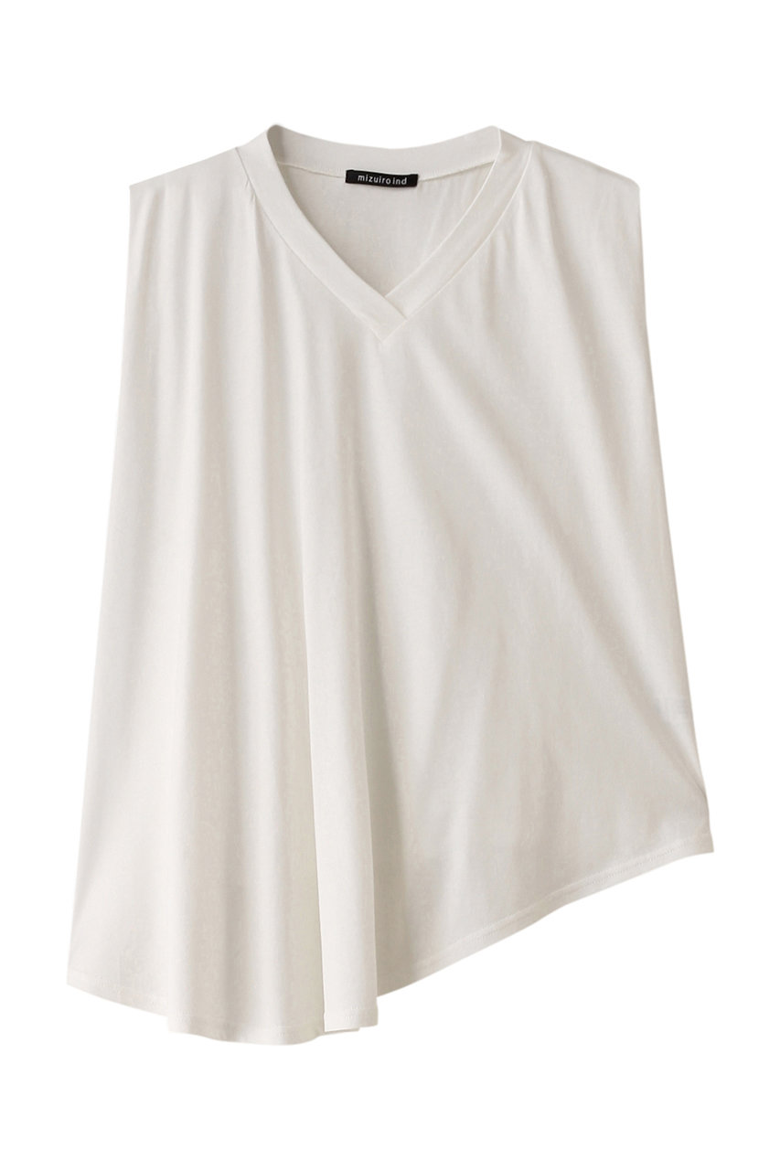 mizuiro ind V neck asymmetry N/S P/O プルオーバー (off white, F) ミズイロインド ELLE SHOP mizuiro ind V neck asymmetry N/S P/O プルオーバー (off white, F) ミズイロインド ELLE SHOP