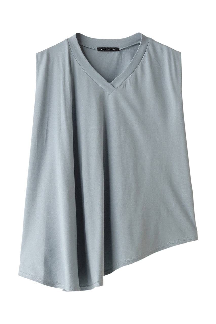mizuiro ind V neck asymmetry N/S P/O プルオーバー (l.blue, F) ミズイロインド ELLE SHOP mizuiro ind V neck asymmetry N/S P/O プルオーバー (l.blue, F) ミズイロインド ELLE SHOP