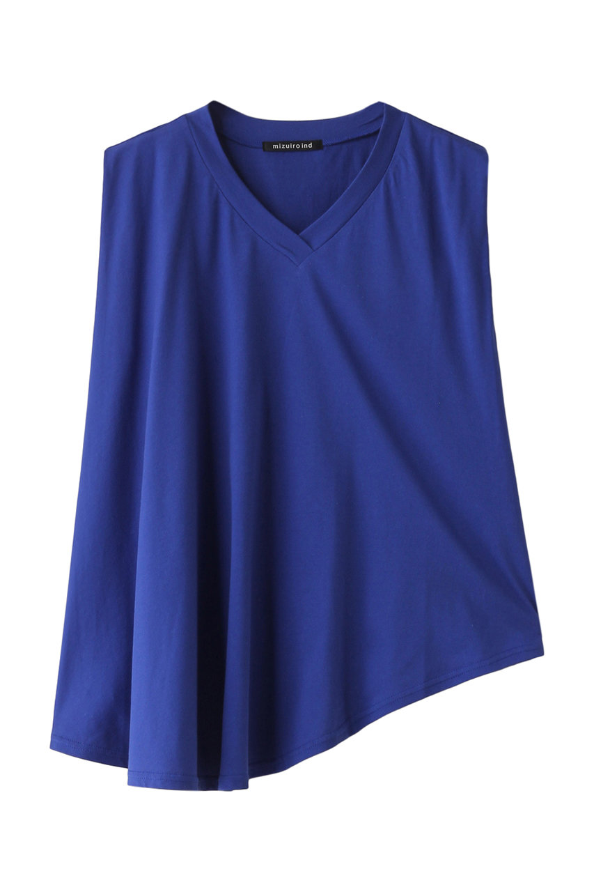 mizuiro ind V neck asymmetry N/S P/O プルオーバー (blue, F) ミズイロインド ELLE SHOP mizuiro ind V neck asymmetry N/S P/O プルオーバー (blue, F) ミズイロインド ELLE SHOP