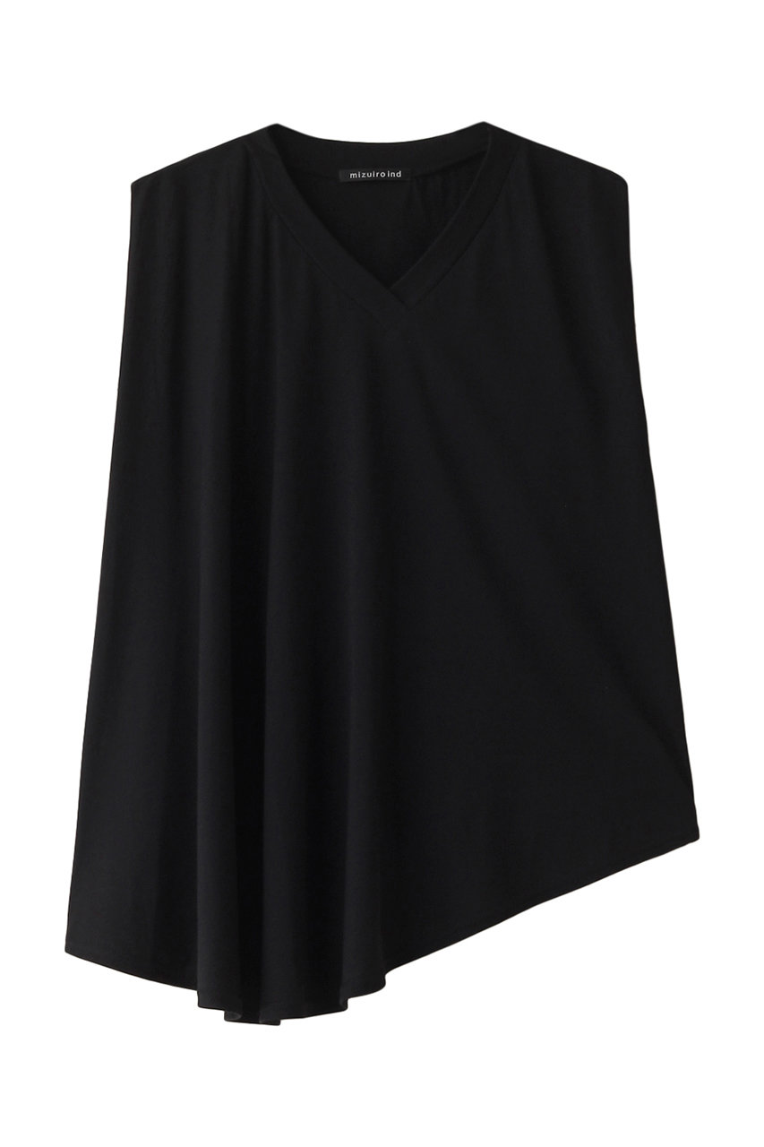 mizuiro ind V neck asymmetry N/S P/O プルオーバー (black, F) ミズイロインド ELLE SHOP mizuiro ind V neck asymmetry N/S P/O プルオーバー (black, F) ミズイロインド ELLE SHOP