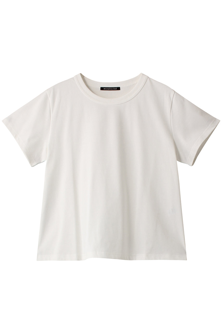 mizuiro ind basic crew neck T Tシャツ (off white, F) ミズイロインド ELLE SHOP mizuiro ind basic crew neck T Tシャツ (off white, F) ミズイロインド ELLE SHOP