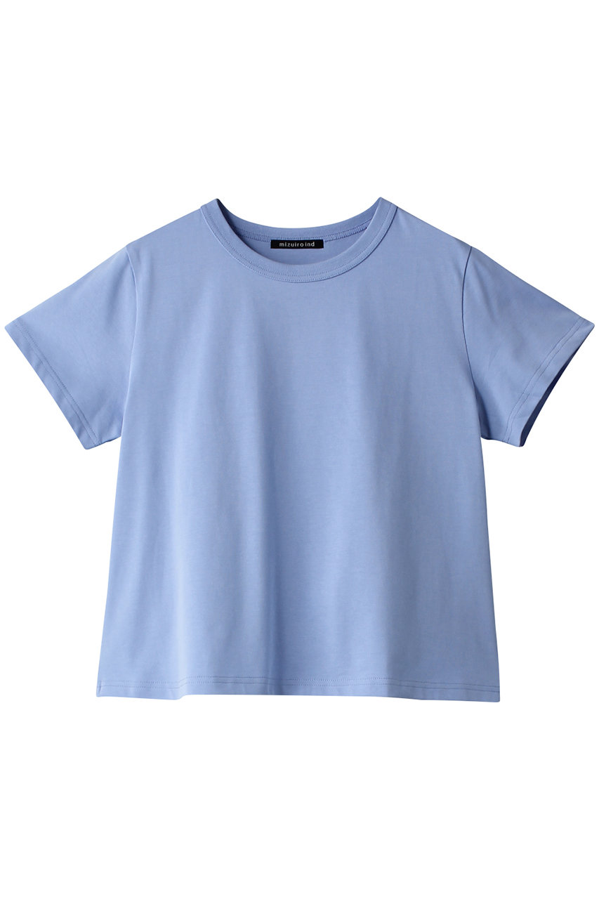 mizuiro ind basic crew neck T Tシャツ (l.blue, F) ミズイロインド ELLE SHOP mizuiro ind basic crew neck T Tシャツ (l.blue, F) ミズイロインド ELLE SHOP