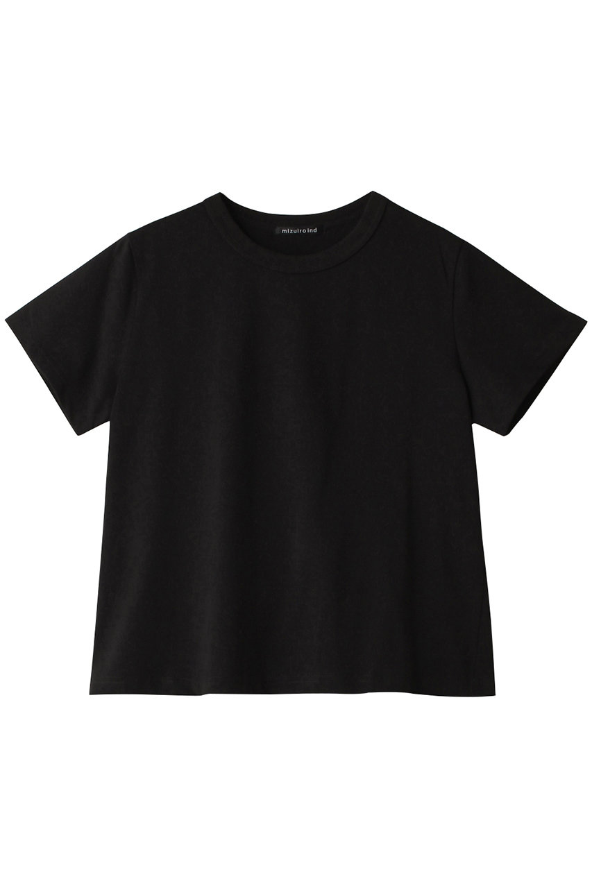 mizuiro ind basic crew neck T Tシャツ (black, F) ミズイロインド ELLE SHOP mizuiro ind basic crew neck T Tシャツ (black, F) ミズイロインド ELLE SHOP