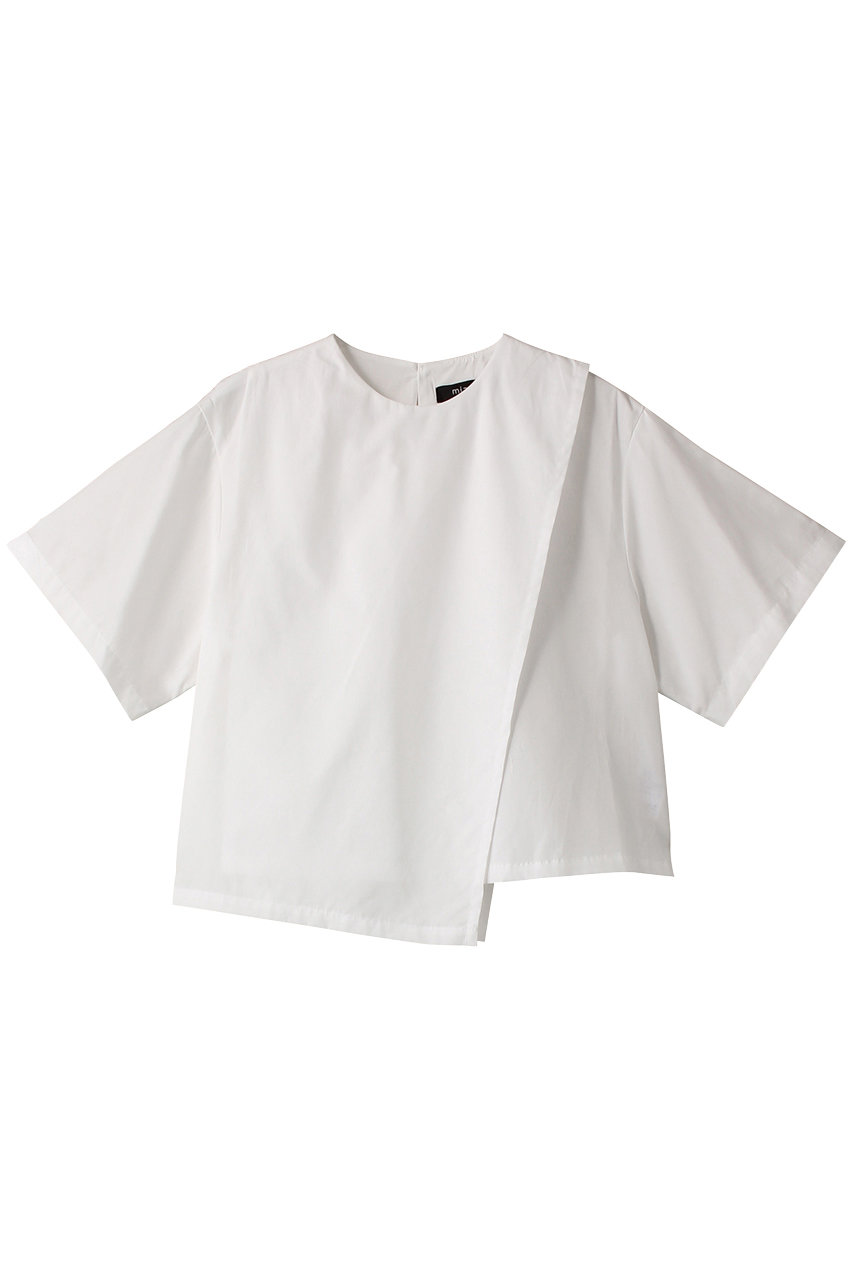 mizuiro ind asymmetry layered shirt シャツ (off white, F) ミズイロインド ELLE SHOP