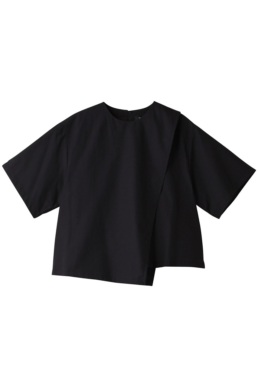 mizuiro ind asymmetry layered shirt シャツ (navy, F) ミズイロインド ELLE SHOP