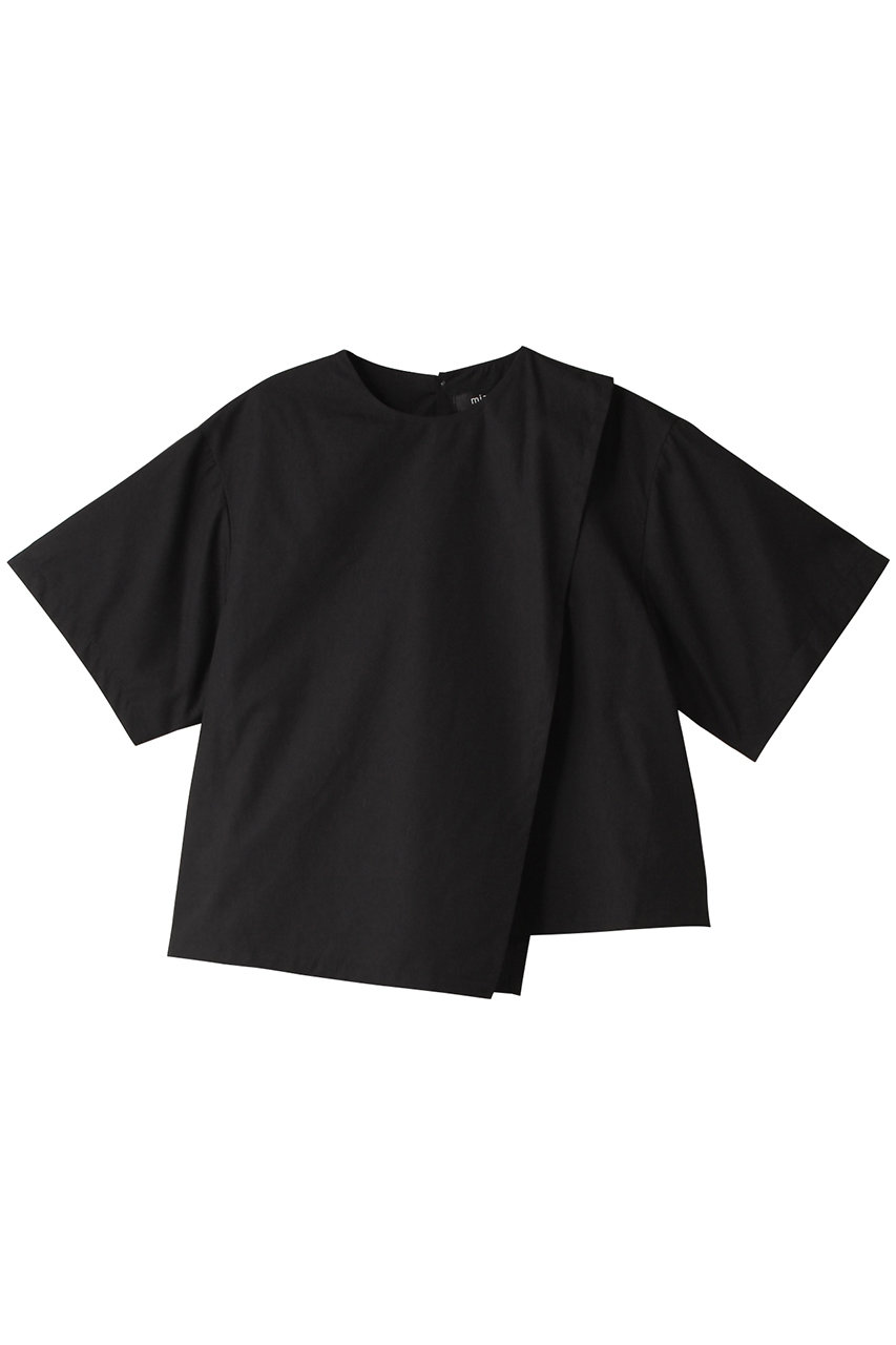mizuiro ind asymmetry layered shirt シャツ (black, F) ミズイロインド ELLE SHOP