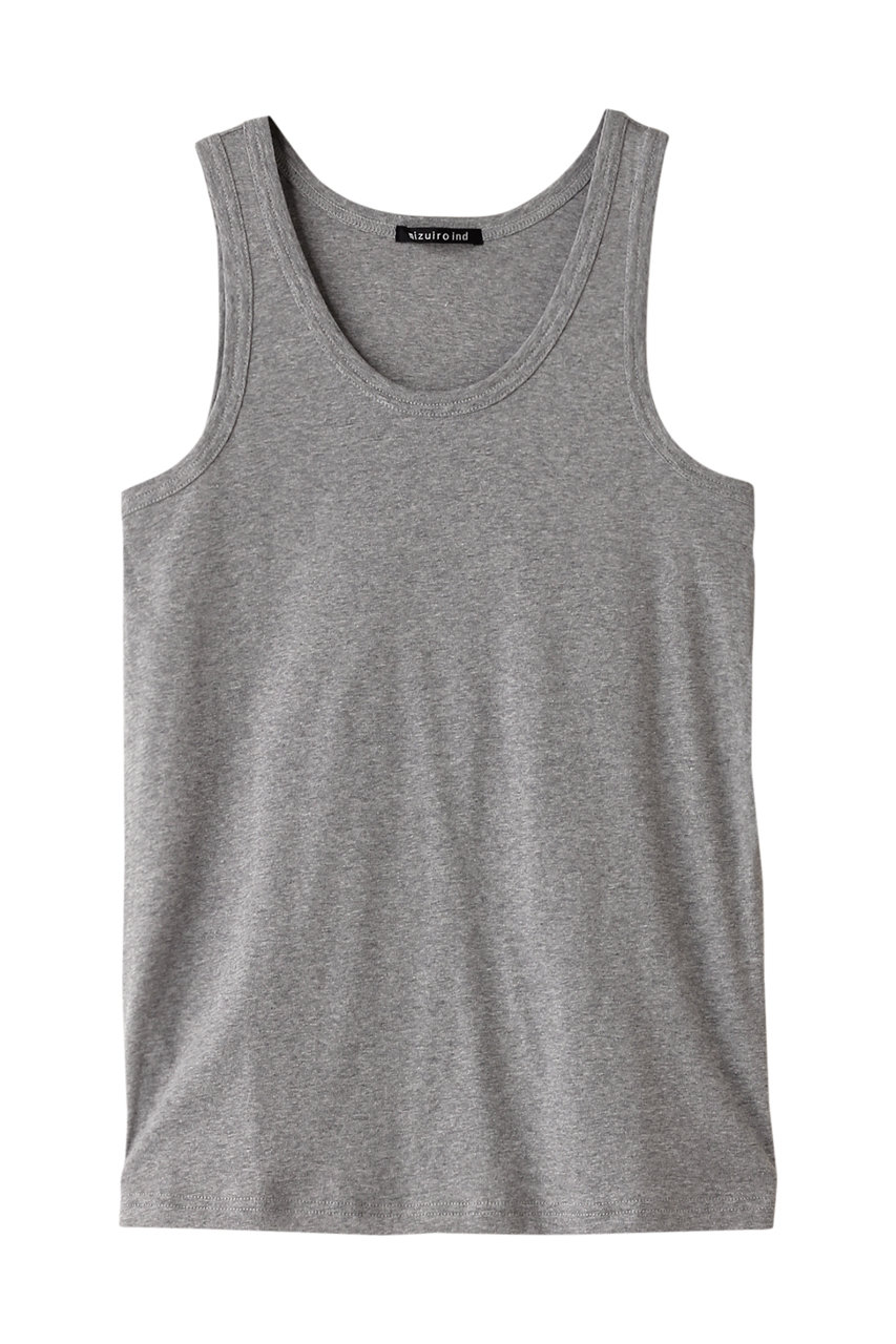 mizuiro ind rib knit tank top トップ (gray, F) ミズイロインド ELLE SHOP