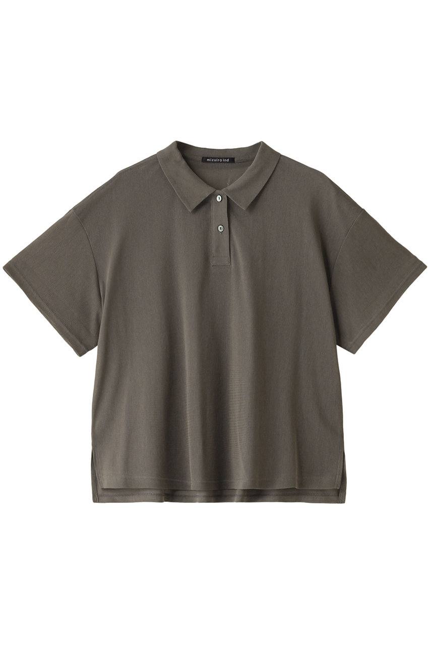 ミズイロインド/mizuiro indのmesh polo  shirt シャツ(gray/2-210068)