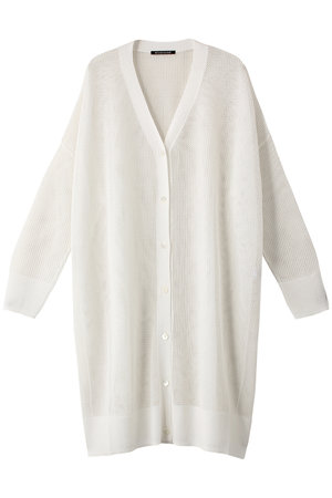 ミズイロインド/mizuiro indのmesh pattern V neck  long C/D カーディガン(110300/110303)
