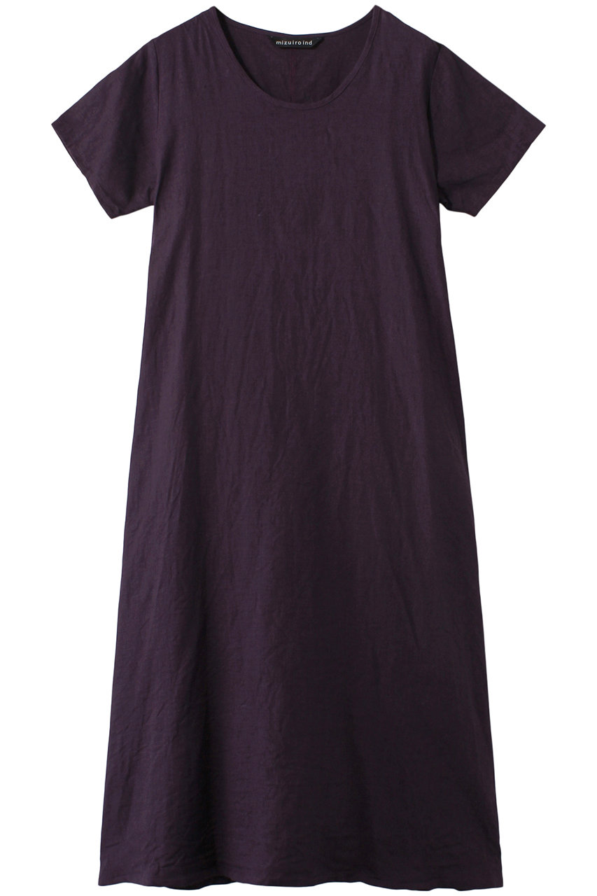 mizuiro ind half slv A line OP ワンピース (purple, F) ミズイロインド ELLE SHOP mizuiro ind half slv A line OP ワンピース (purple, F) ミズイロインド ELLE SHOP