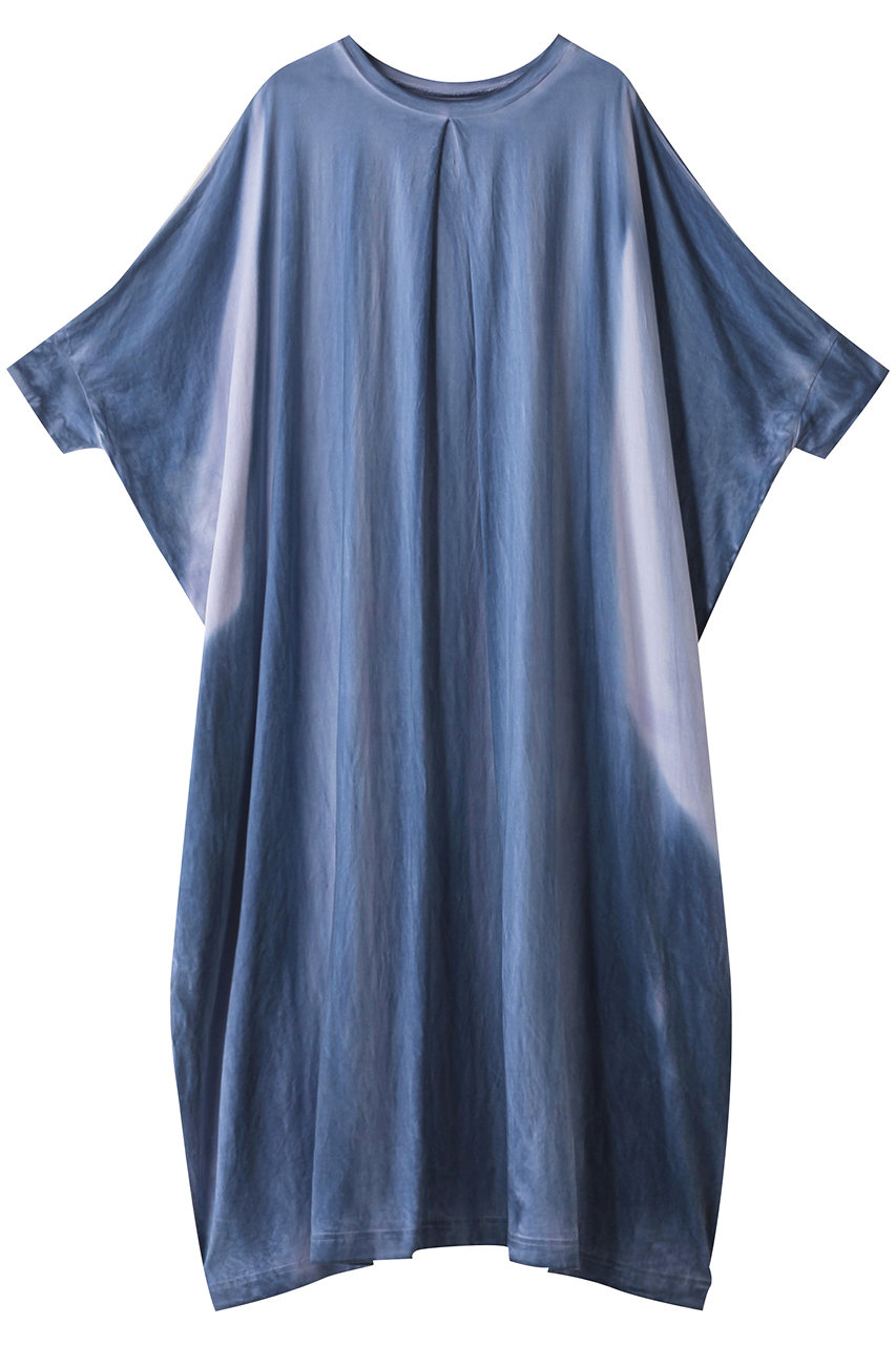 mizuiro ind pigment dyed wide OP ワンピース (blue2, F) ミズイロインド ELLE SHOP mizuiro ind pigment dyed wide OP ワンピース (blue2, F) ミズイロインド ELLE SHOP