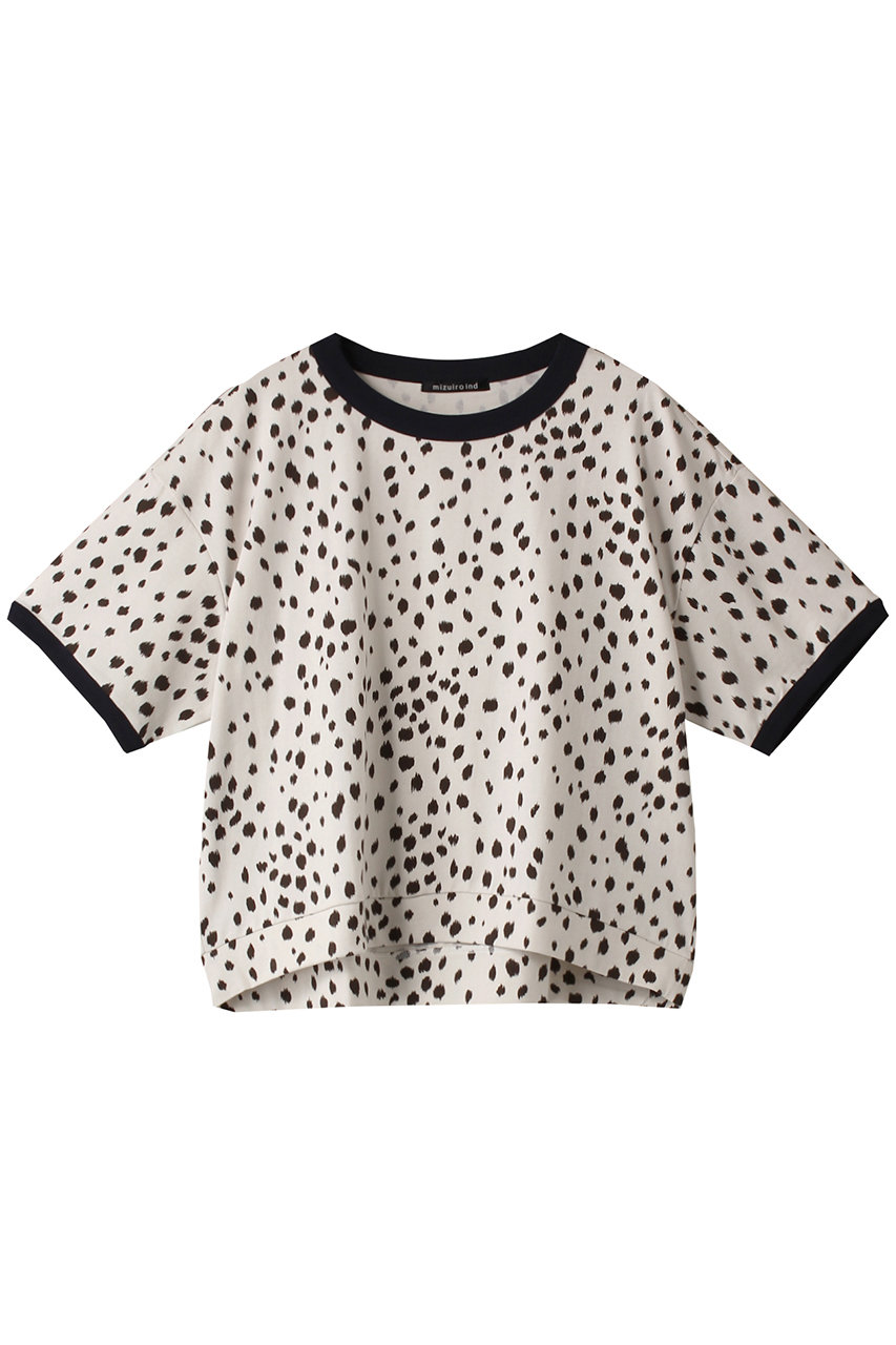 mizuiro ind animal print Tシャツ (beige, F) ミズイロインド ELLE SHOP