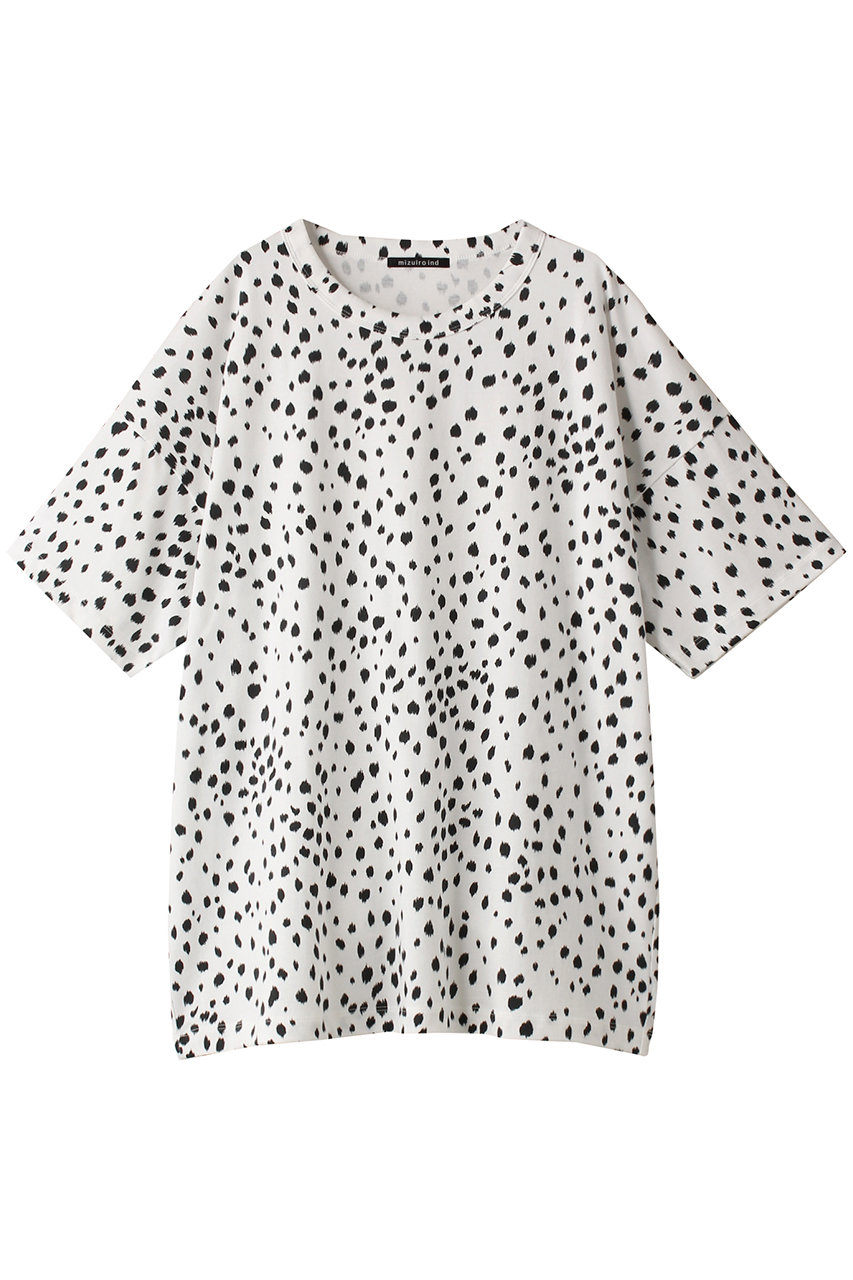 animal print wide Tシャツ