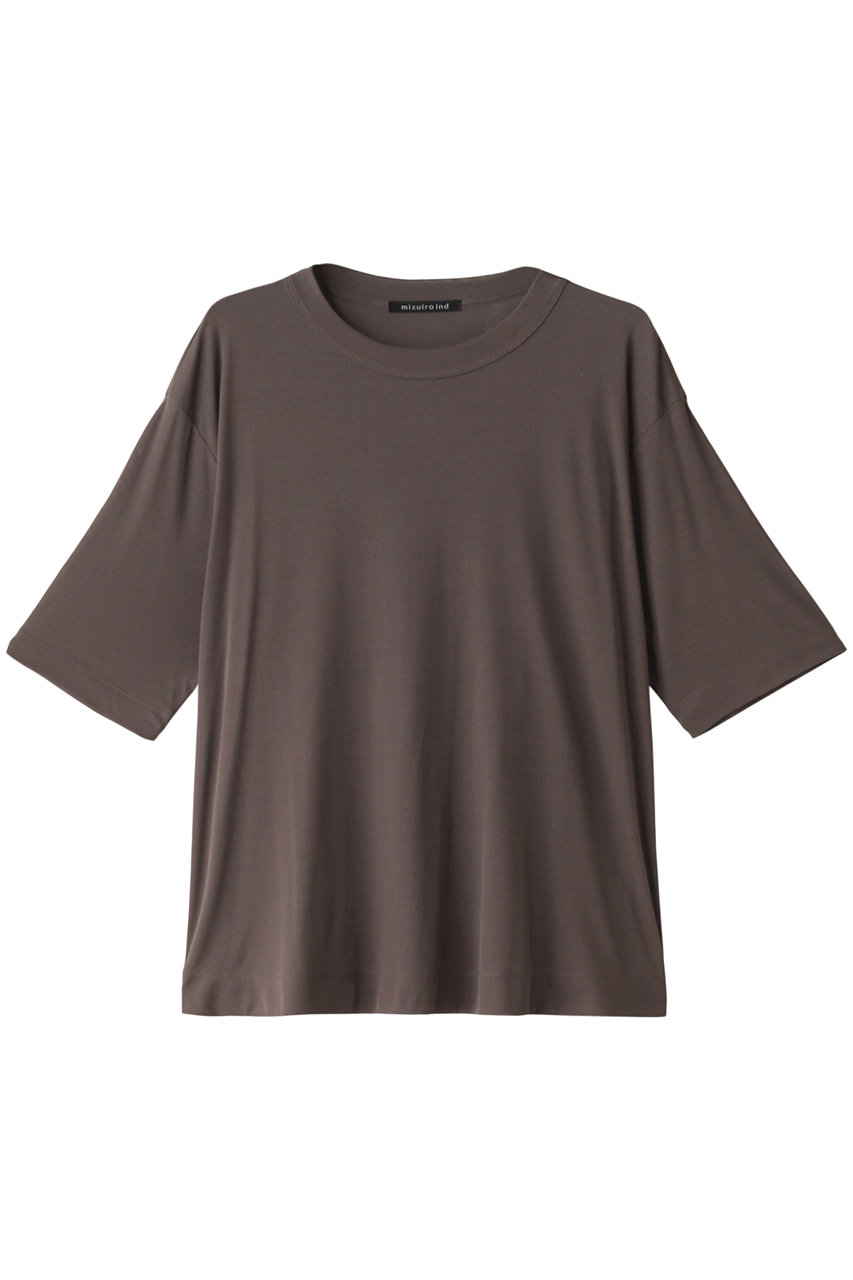mizuiro ind gauze crew neck half slv T Tシャツ (beige, F) ミズイロインド ELLE SHOP mizuiro ind gauze crew neck half slv T Tシャツ (beige, F) ミズイロインド ELLE SHOP