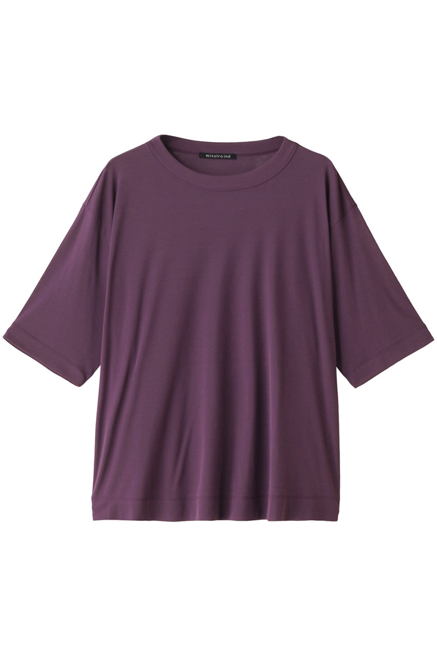 mizuiro ind gauze crew neck half slv T Tシャツ (pink, F) ミズイロインド ELLE SHOP mizuiro ind gauze crew neck half slv T Tシャツ (pink, F) ミズイロインド ELLE SHOP