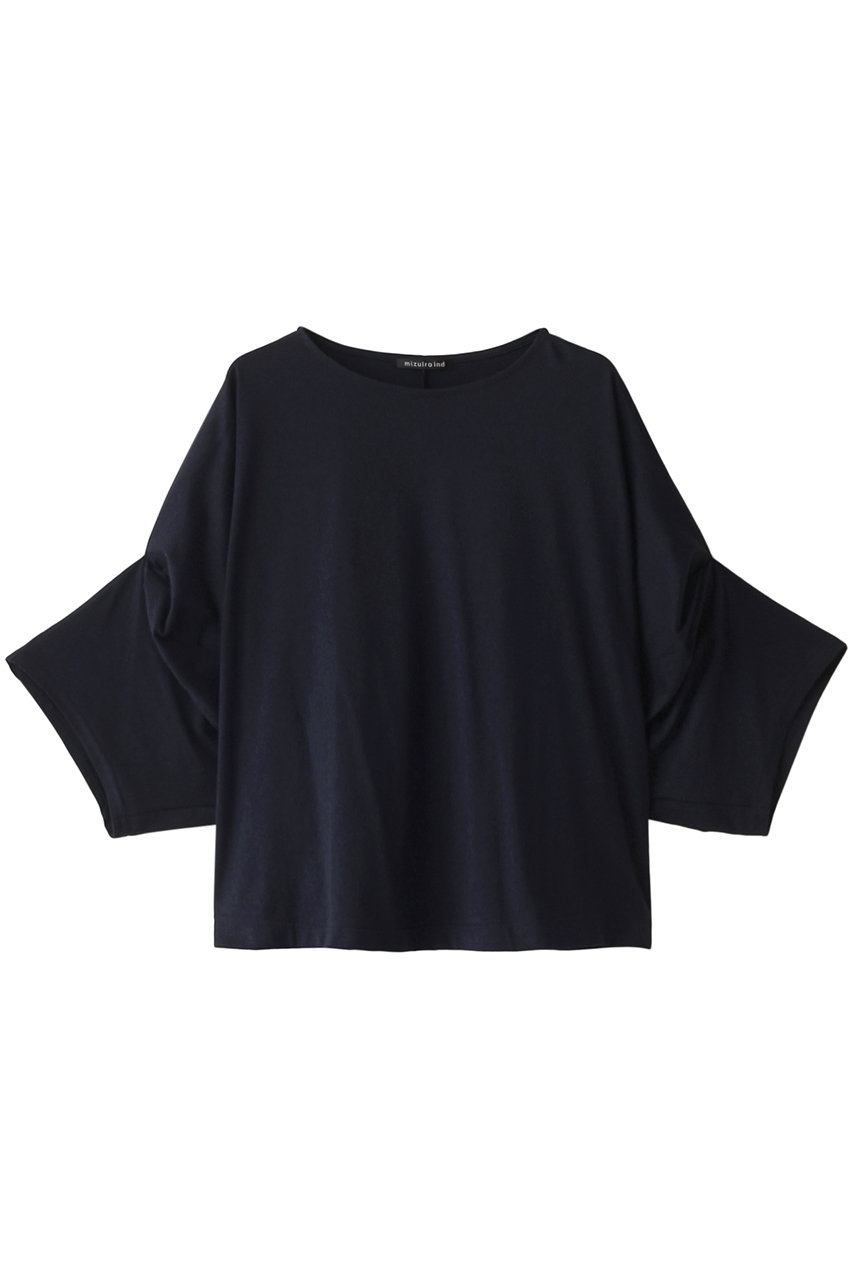 mizuiro ind dolman tuck slv T Tシャツ (navy, F) ミズイロインド ELLE SHOP mizuiro ind dolman tuck slv T Tシャツ (navy, F) ミズイロインド ELLE SHOP